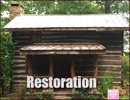 Historic Log Cabin Restoration  Pinetown, North Carolina